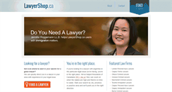 Desktop Screenshot of lawyershop.ca