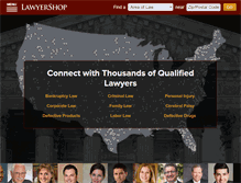 Tablet Screenshot of lawyershop.com