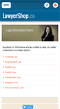 Mobile Screenshot of info.lawyershop.ca
