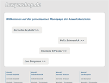 Tablet Screenshot of lawyershop.de